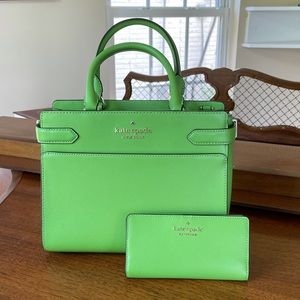 Turaco Green Medium Satchel & Wallet Set